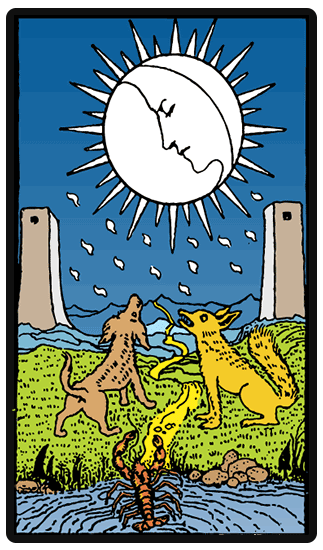 The Moon Tarot card