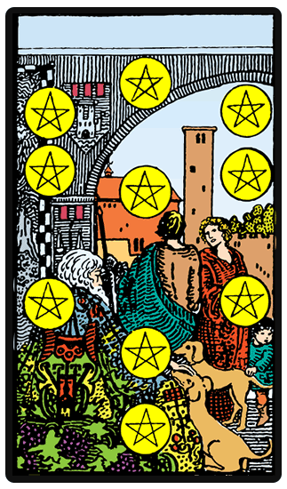 Ten of Pentacles Tarot card