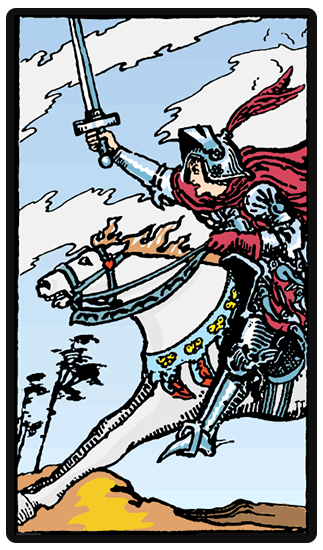 Knight of Swords Tarot card