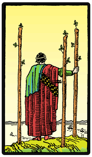 Three of Wands Tarot card