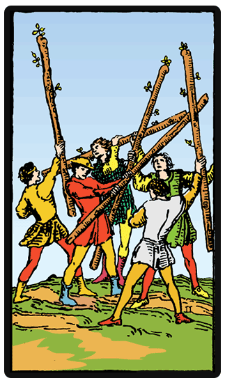 Five of Wands Tarot card