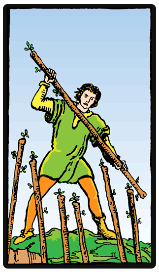 Seven of Wands Tarot card