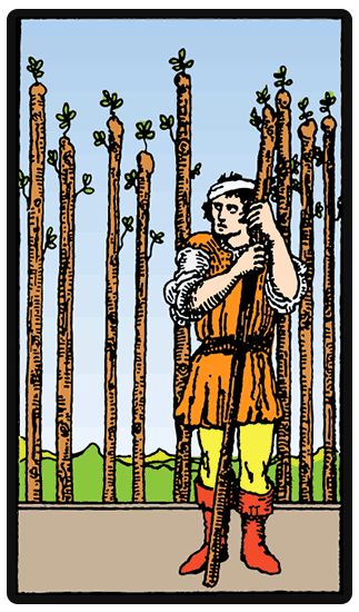 Nine of Wands Tarot card